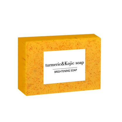 100G Turmeric Kojic Acid Soap with Lemon Granules Exfoliating Scrubbing Skin Lightening Body Care Jabón Con Ácido Kojico Y Témor