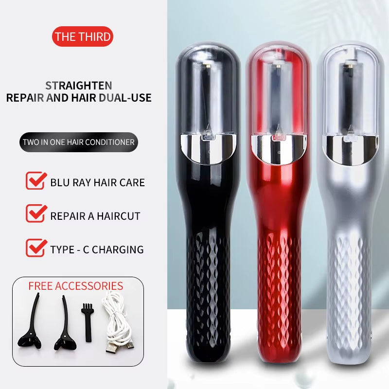 USB Rechargeable Automatic Hair Trimmer Portable Split Ends Remover Electric Hair Clipper for Home