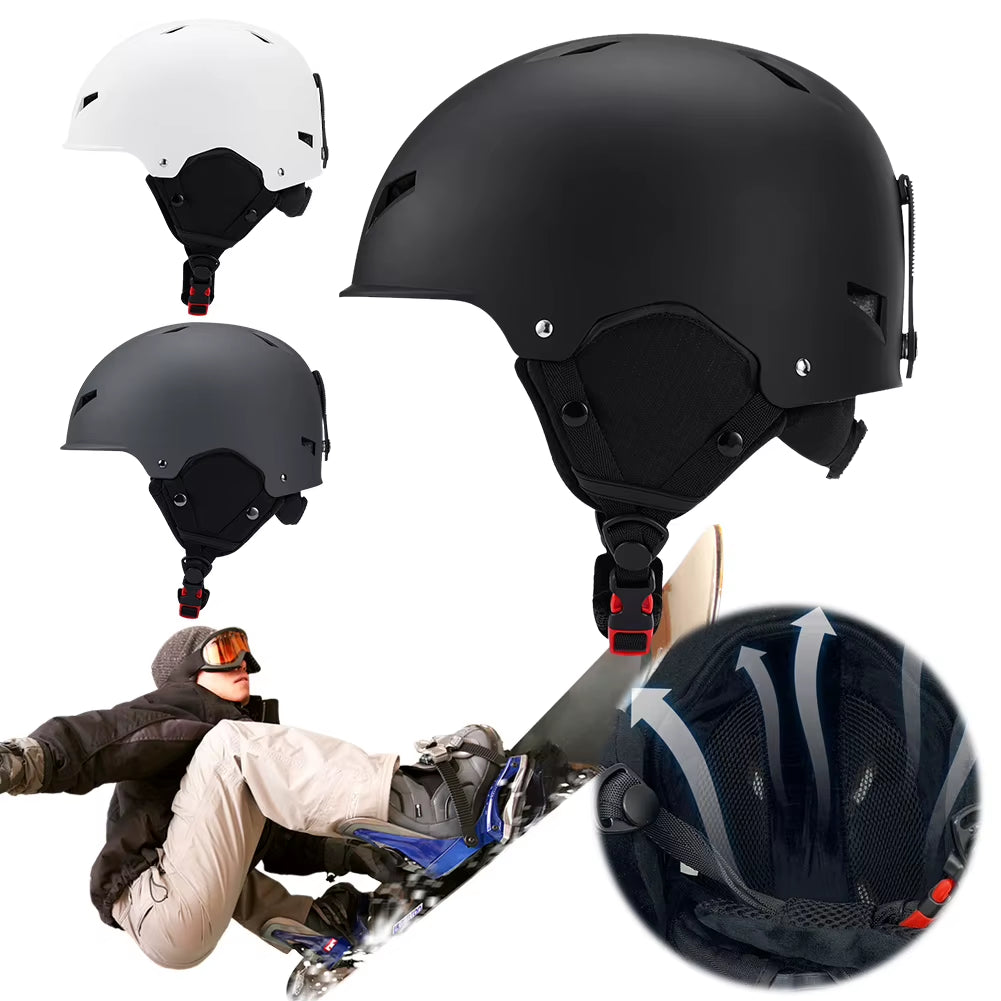 Ski Helmet Skateboard Helmet Shockproof Sports Safety Helmet 8 Vents Lightweight Snowboard Helmet Adjustable for Outdoor Sports